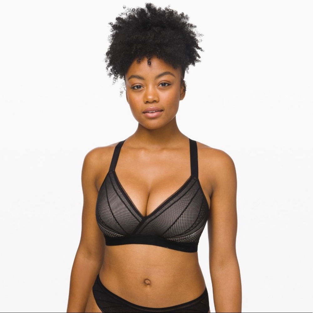 Black Lululemon Awake to Lace Bra